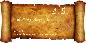 Leány Sarolt névjegykártya